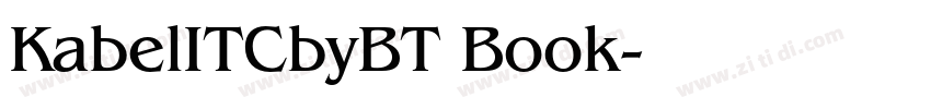 KabelITCbyBT Book字体转换